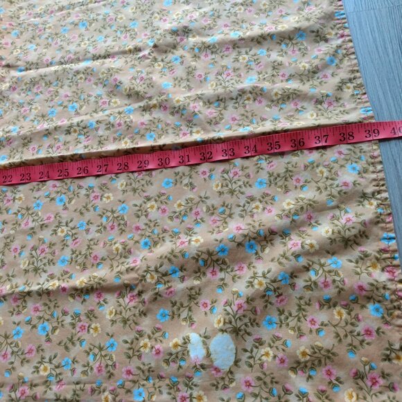 Vintage Tablecloth Homesewn Ditsy Pink Yellow Blue Flowers Country Floral - Picture 4 of 8